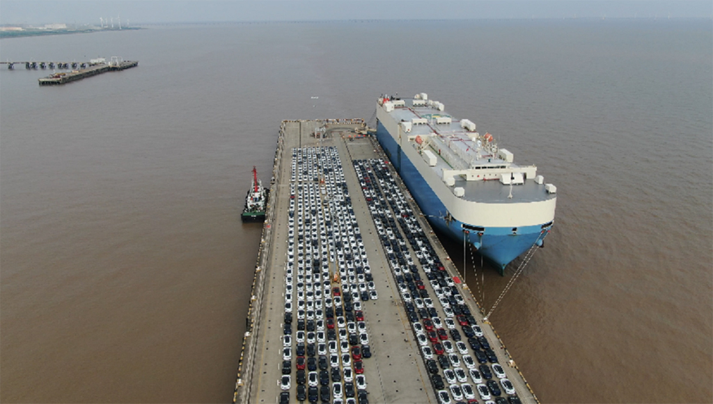 包船！上海南港4410辆国产Model 3出口欧洲